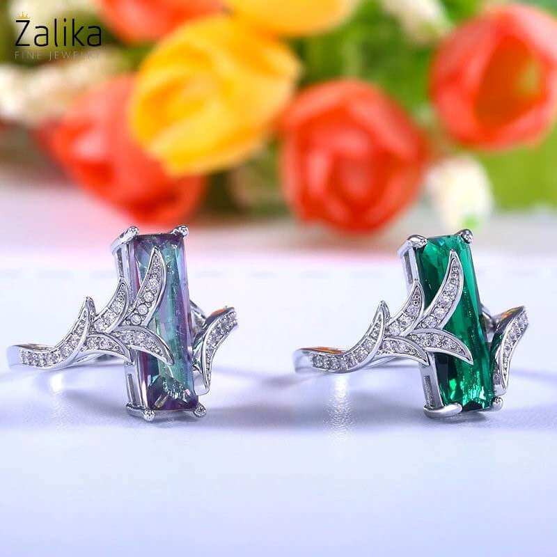 Multi Colored Rainbow Zircon Ring