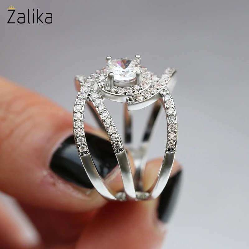 Sparkly Anillos 925 Silver Plated Ring