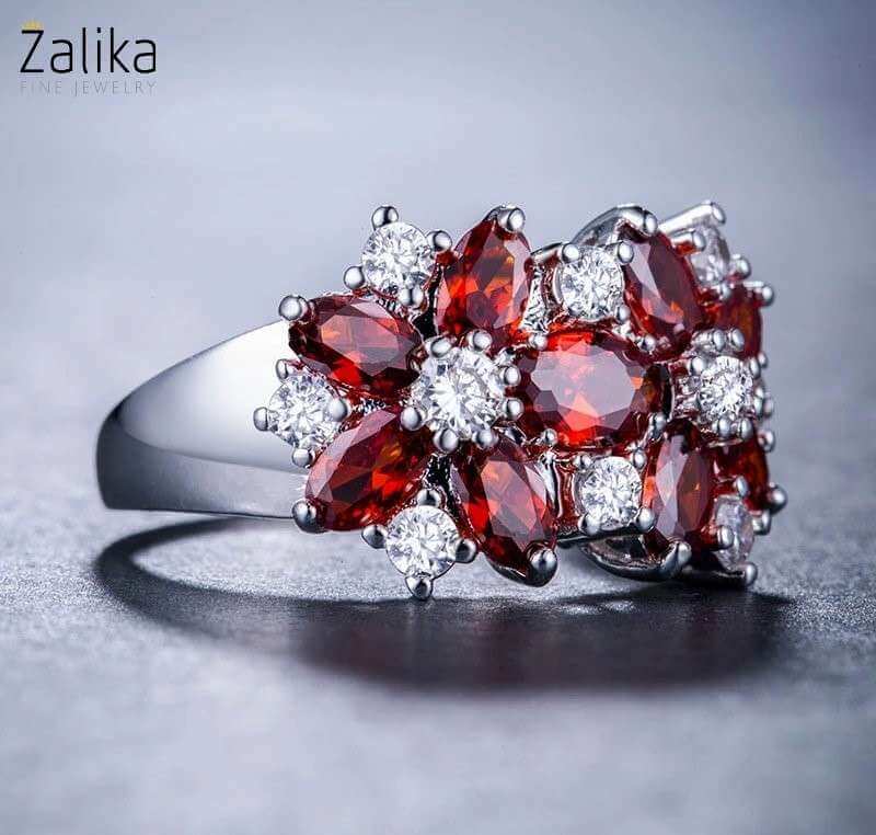 Blossom Simulated Diamond Ring