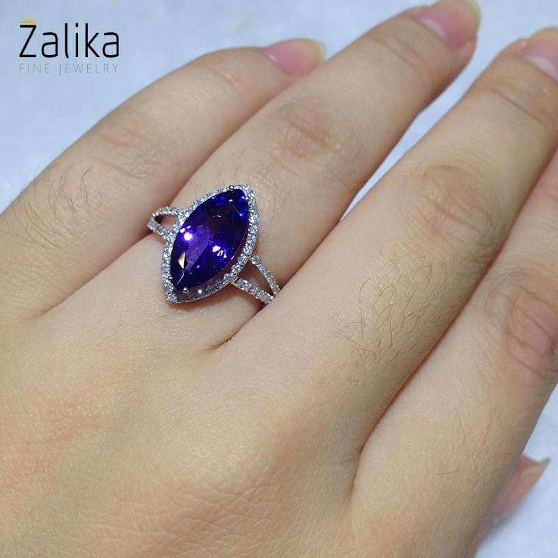 Purple Marquise Cut Ring