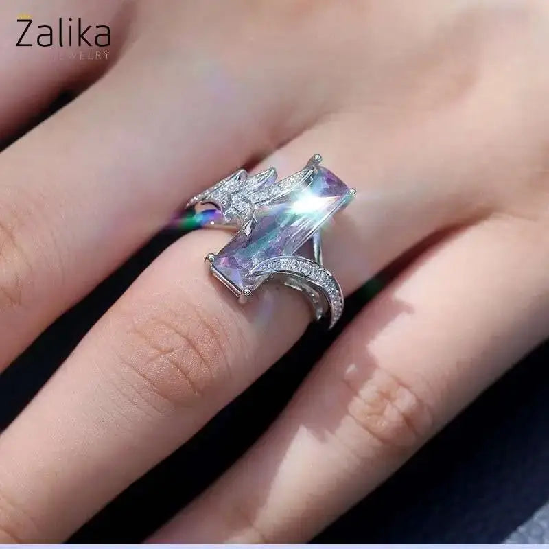 Multi Colored Rainbow Zircon Ring
