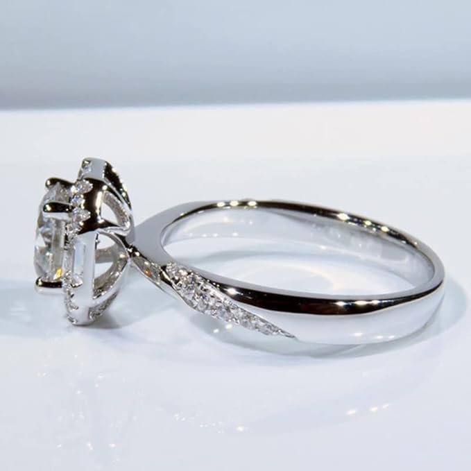 Square Sparkling Zircon Ring