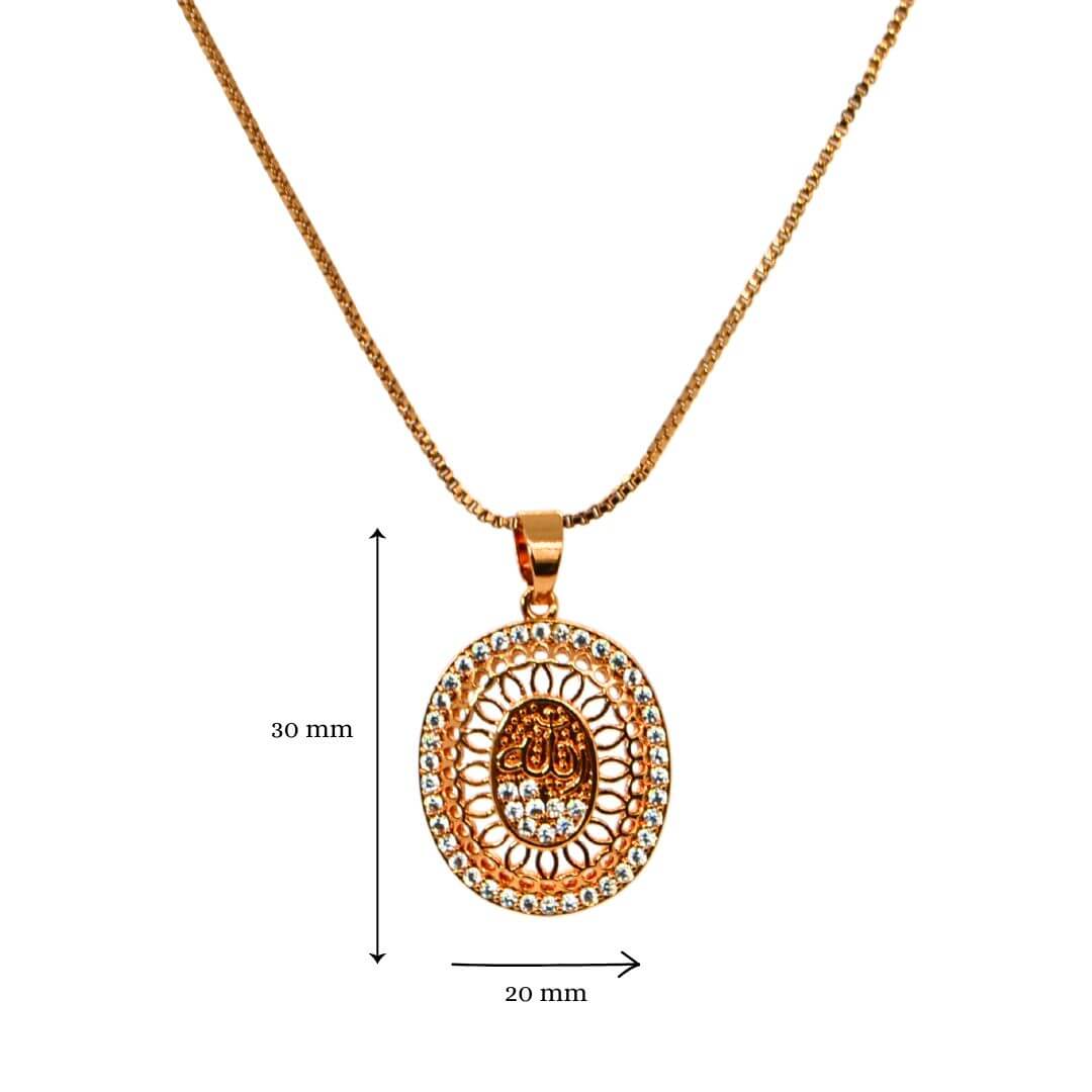 Traditional Gold Plated ALLAH Necklace