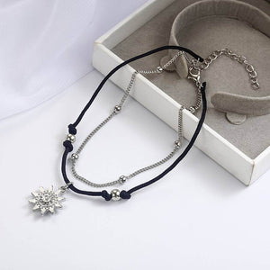 925 Sterling Sliver Sunflower Anklet for girls