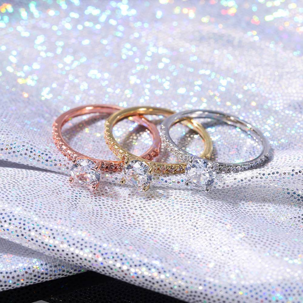 Anillos Zircon Micro Pave Ring