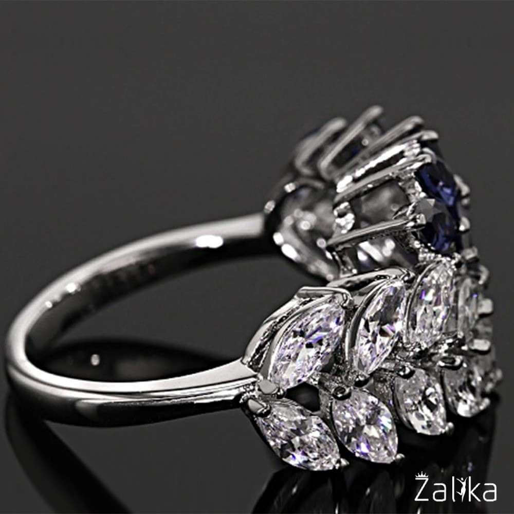 Amethyst Zircon Ring