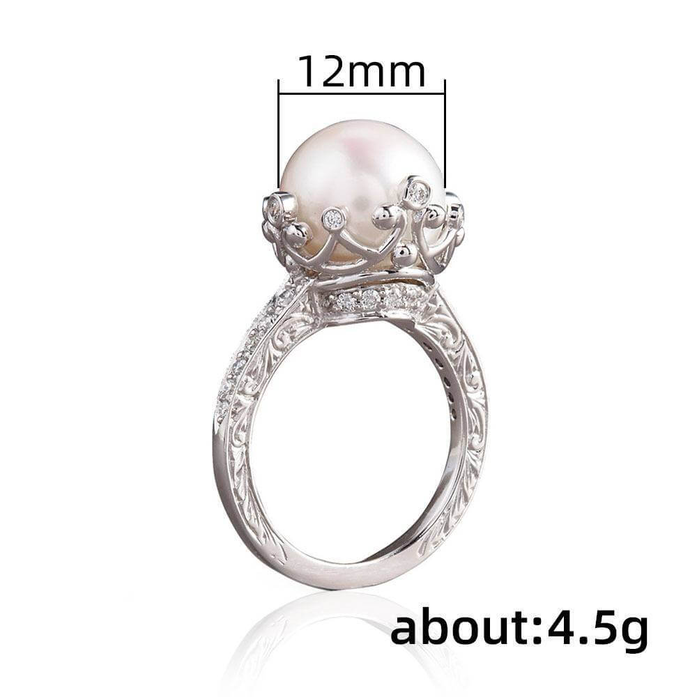 Big Fresh Water Pearl Crown Ring