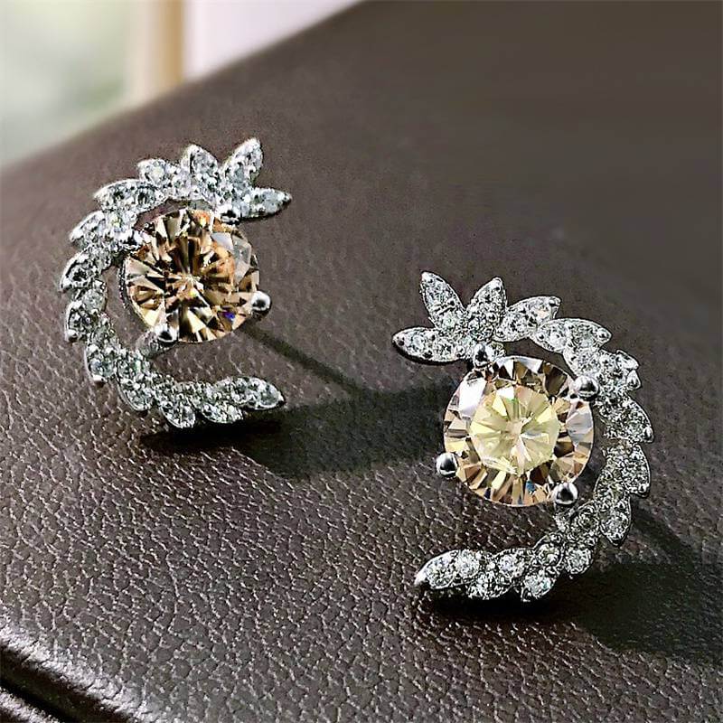 Round Leaf Shape Earring