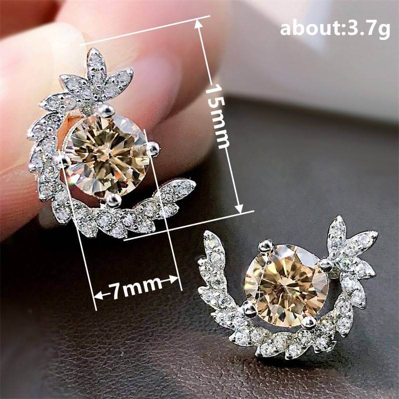 Round Leaf Shape Earring