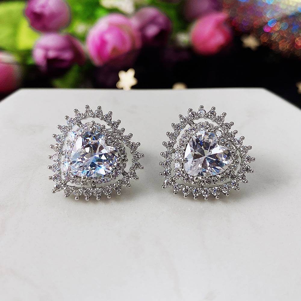 Double Heart Sweet Earrings