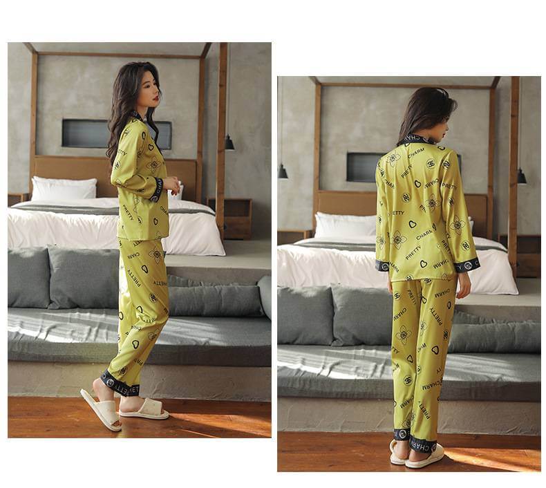 Luxury Silk Night Wear - Tenna Green