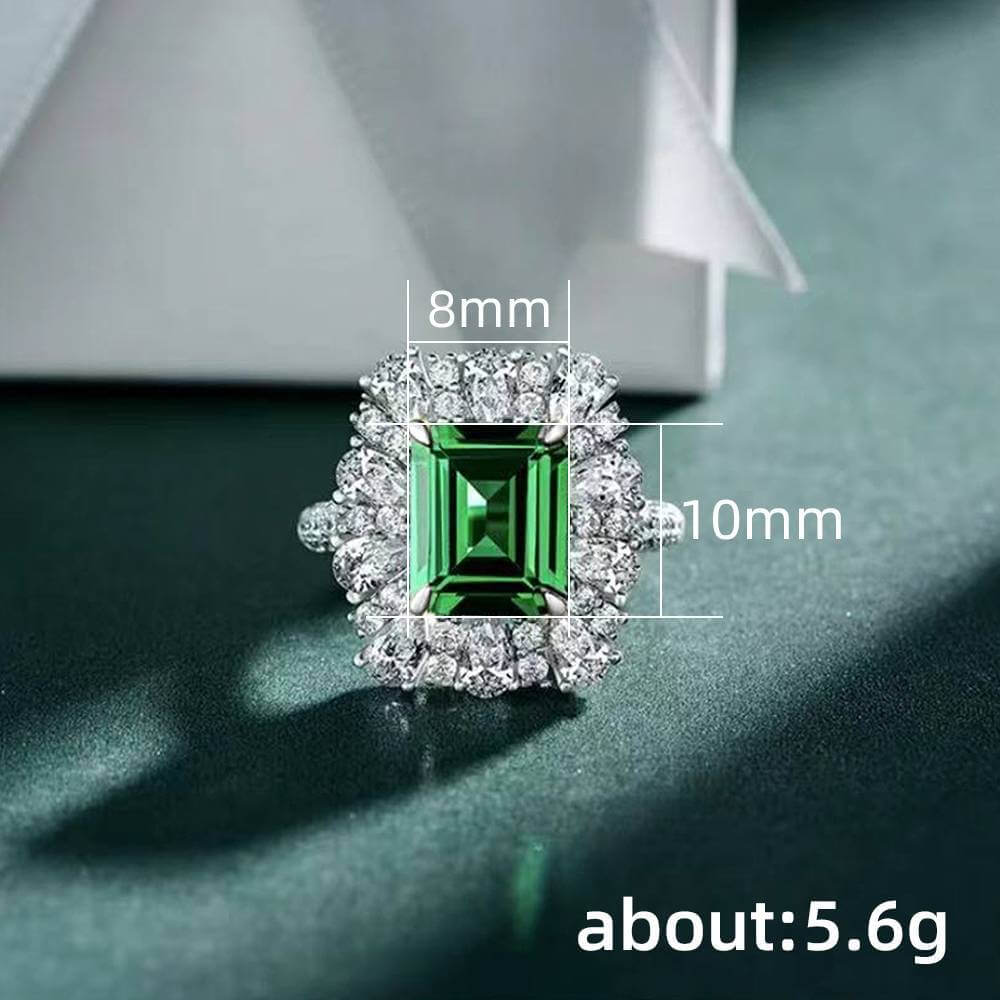 Green Gemstone 925 Silver Ring
