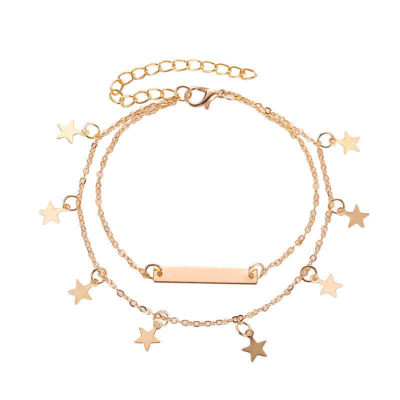 Double Five-pointed Star Anklet
