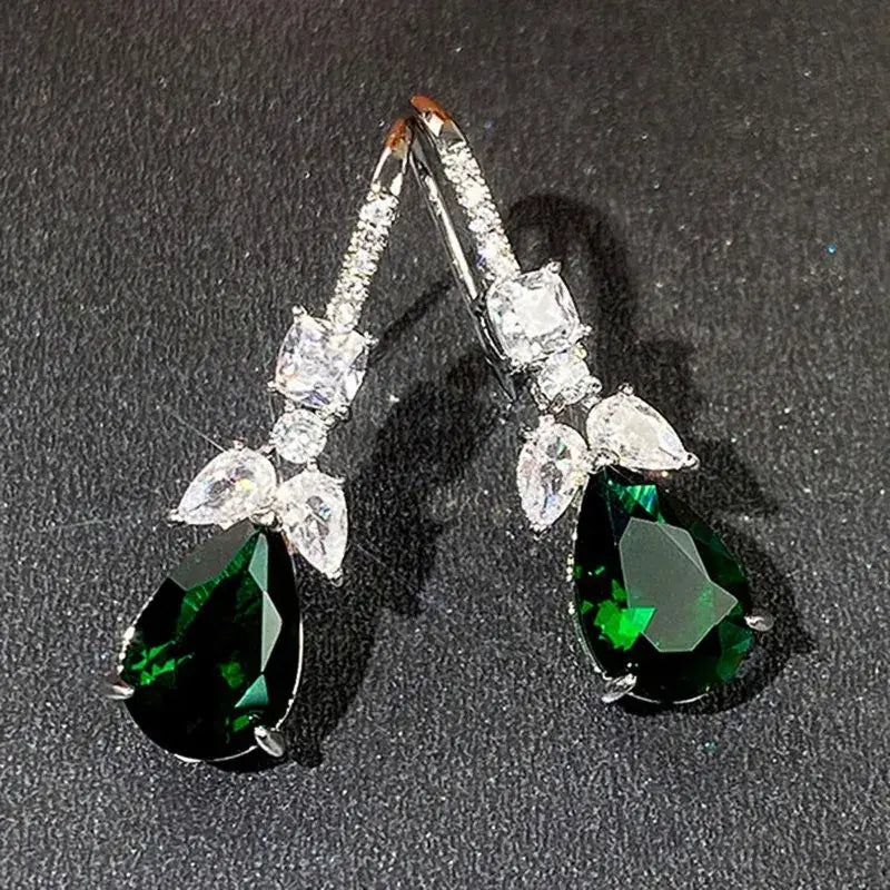 Green Crystal Earring