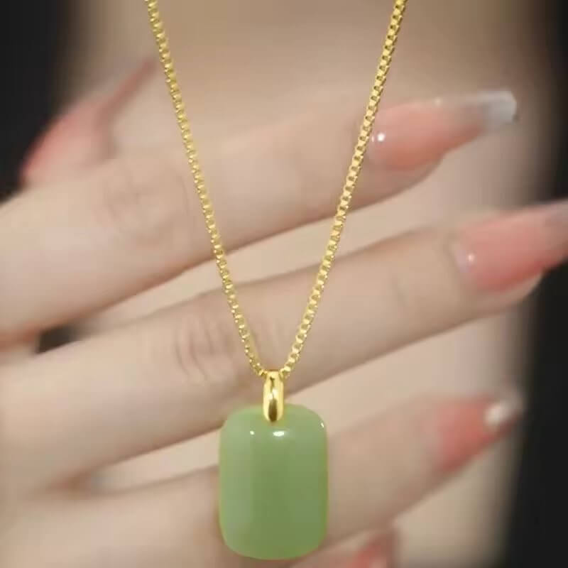 Jade stone necklace