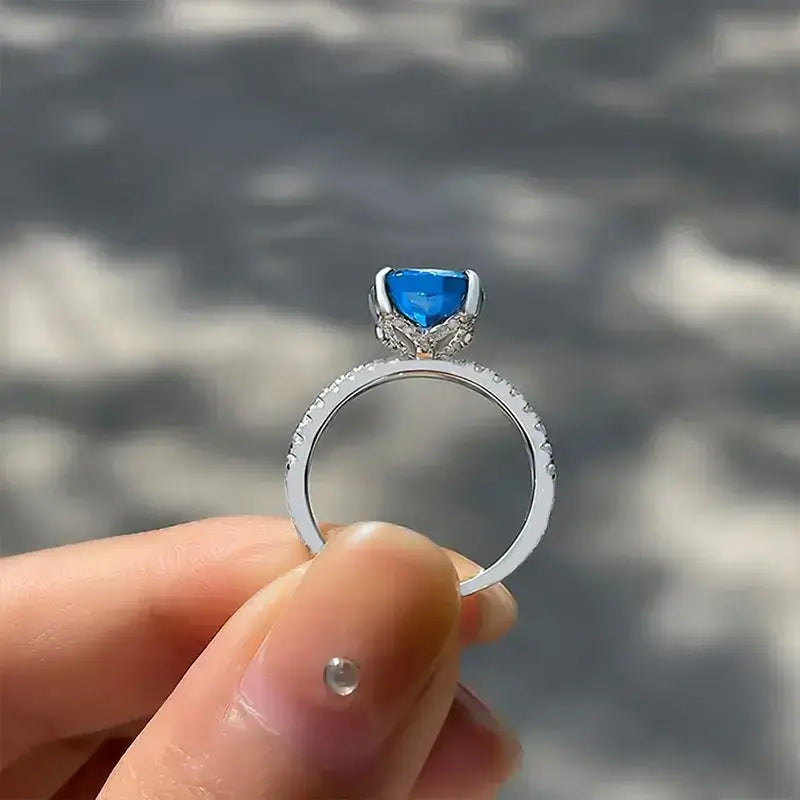 Unique Lady Blue Ring