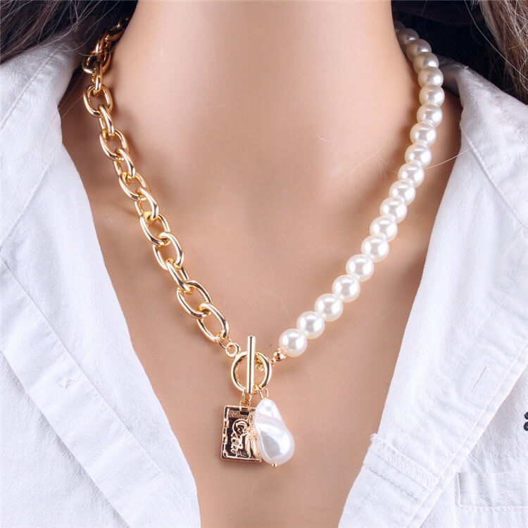 Pearl Pendant Multi Layered Necklace