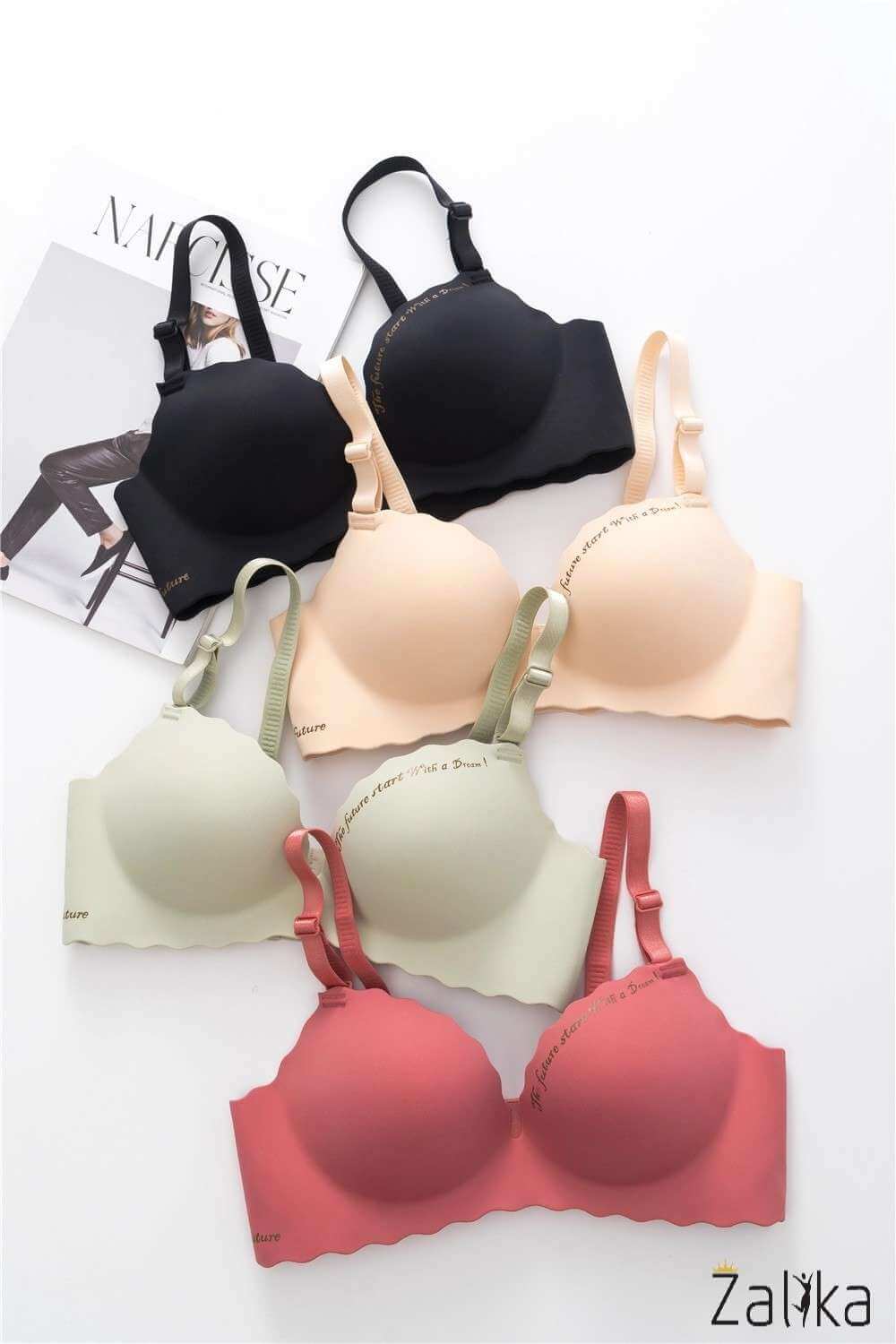 B Cup Printed Push Up Bra