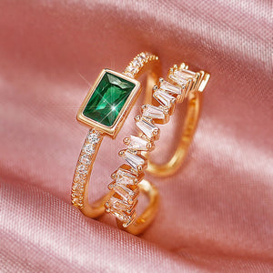 Double layer Adjustable Ring for Women's