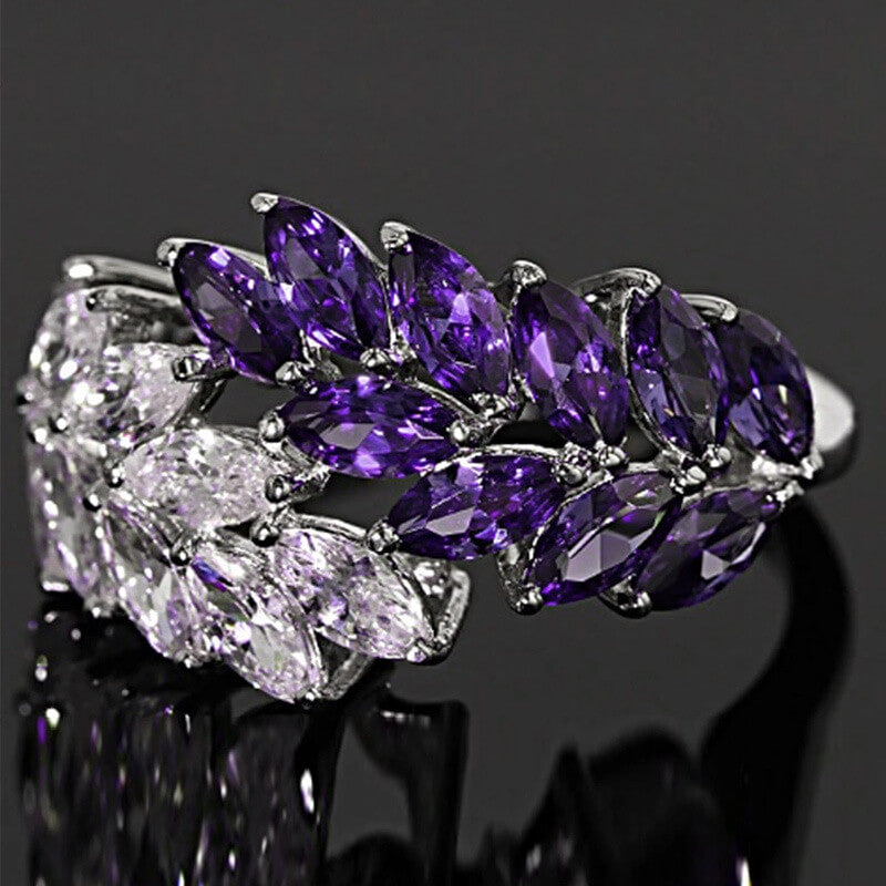 Amethyst Zircon Ring