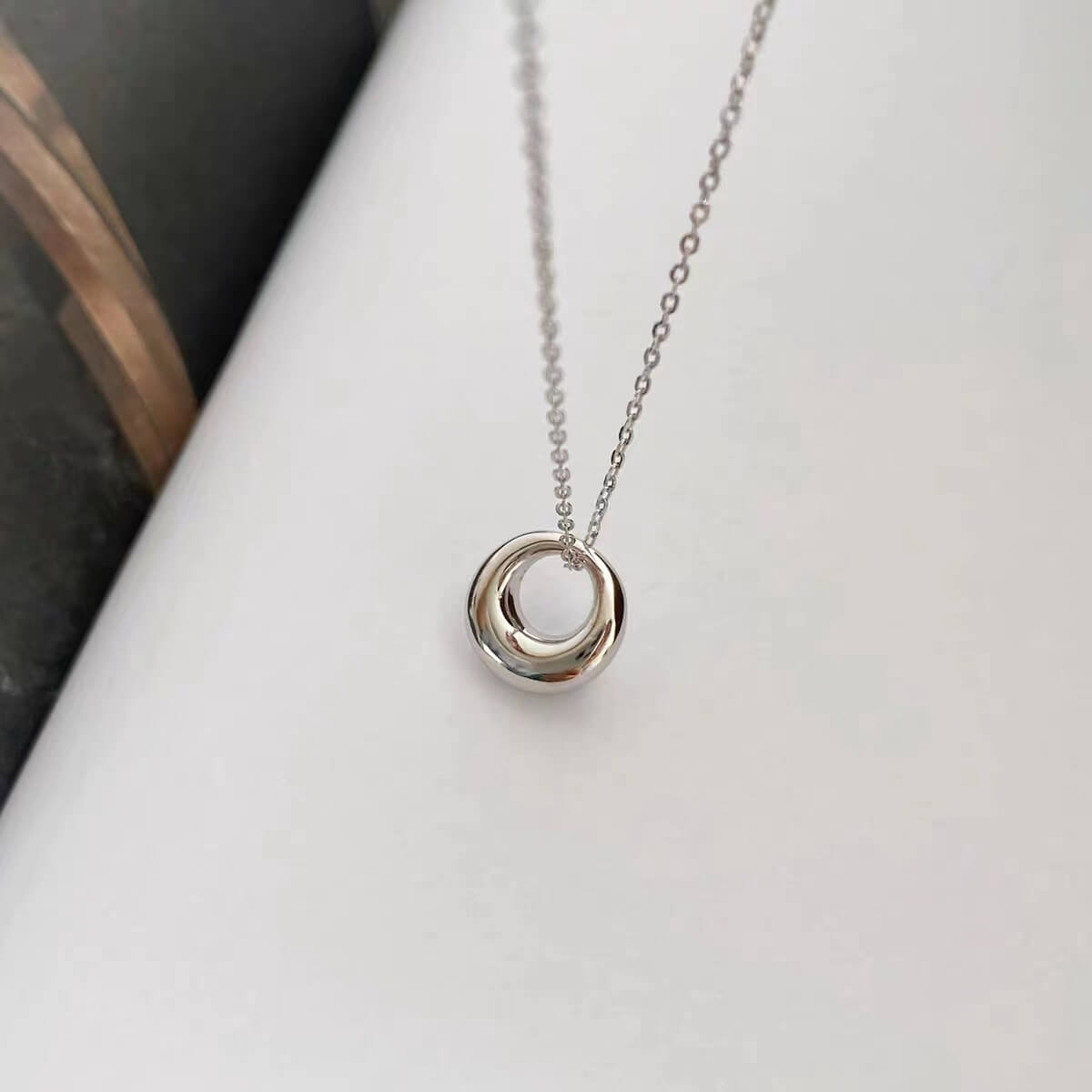 18K Silver Plated Pendant Necklace