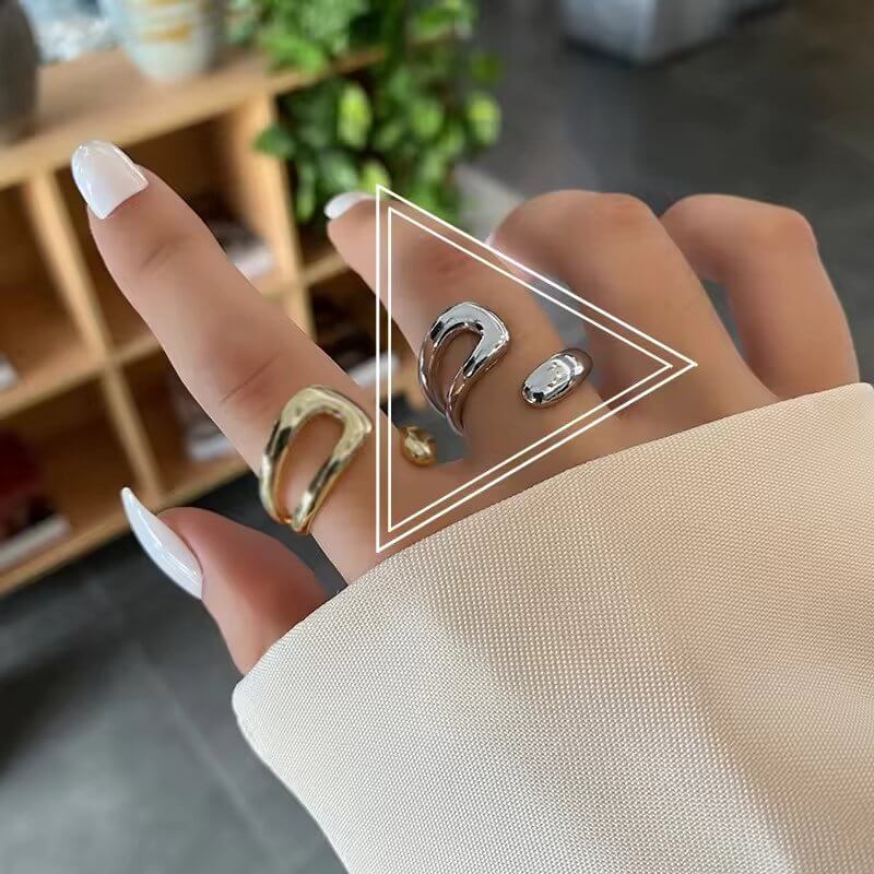Creative Curve Cuff Ring