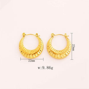 golden hoop earrings
