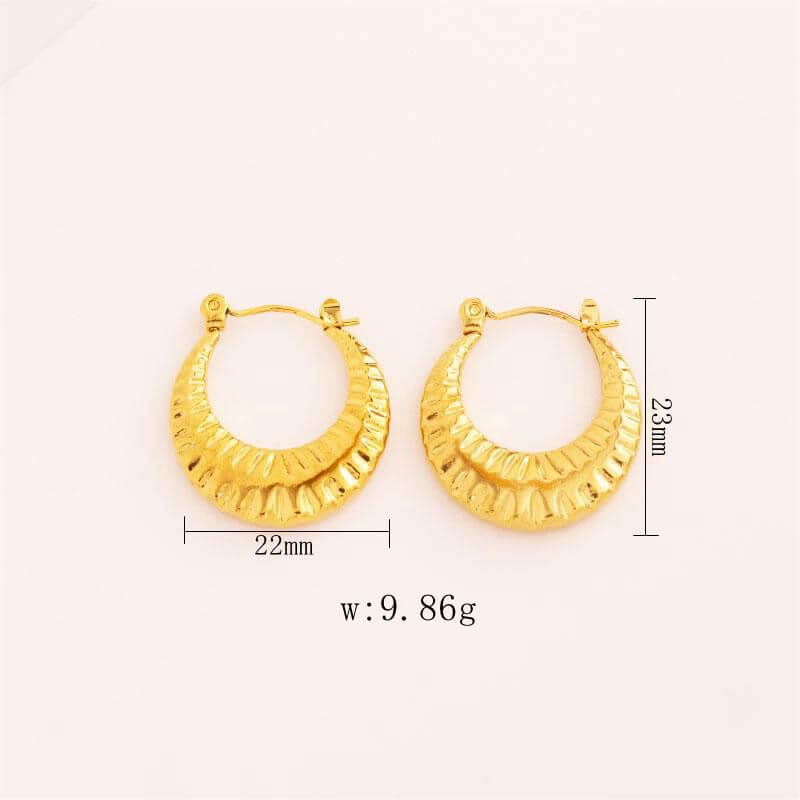 golden hoop earrings