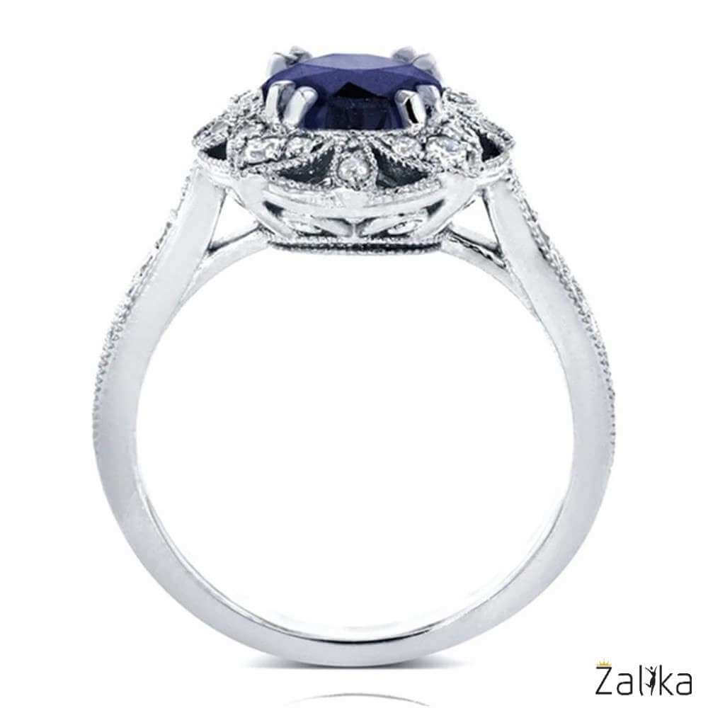 Round Sapphire Gemstone Ring