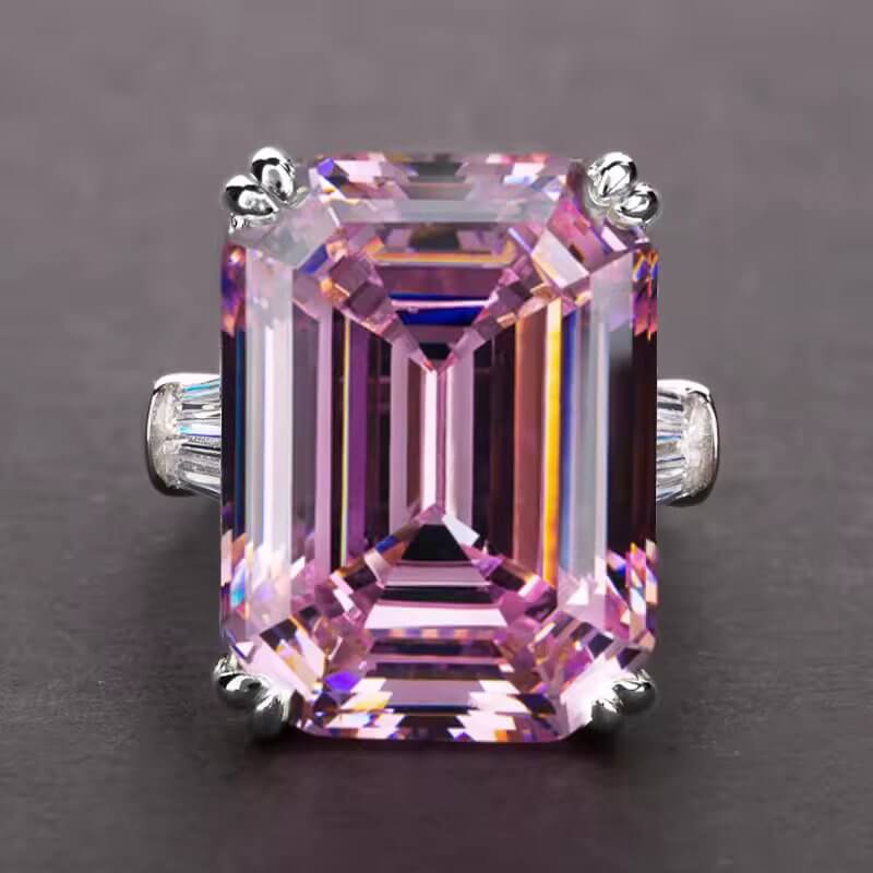 Luxury Pink Crystal Ring for Women