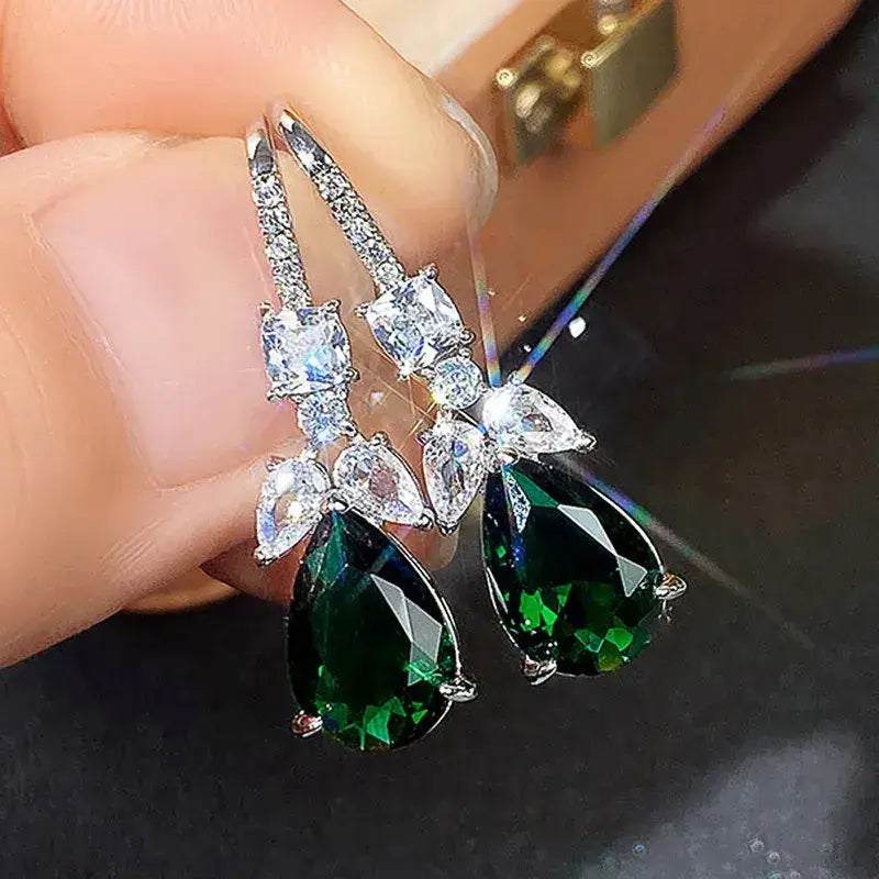 Green Crystal Earring