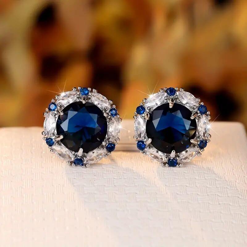 Vintage Crystal Cubic Earrings
