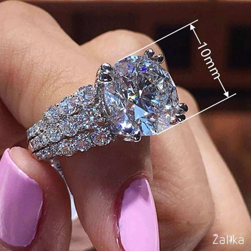 Luxury 925 Silver plated Engagement Ring
