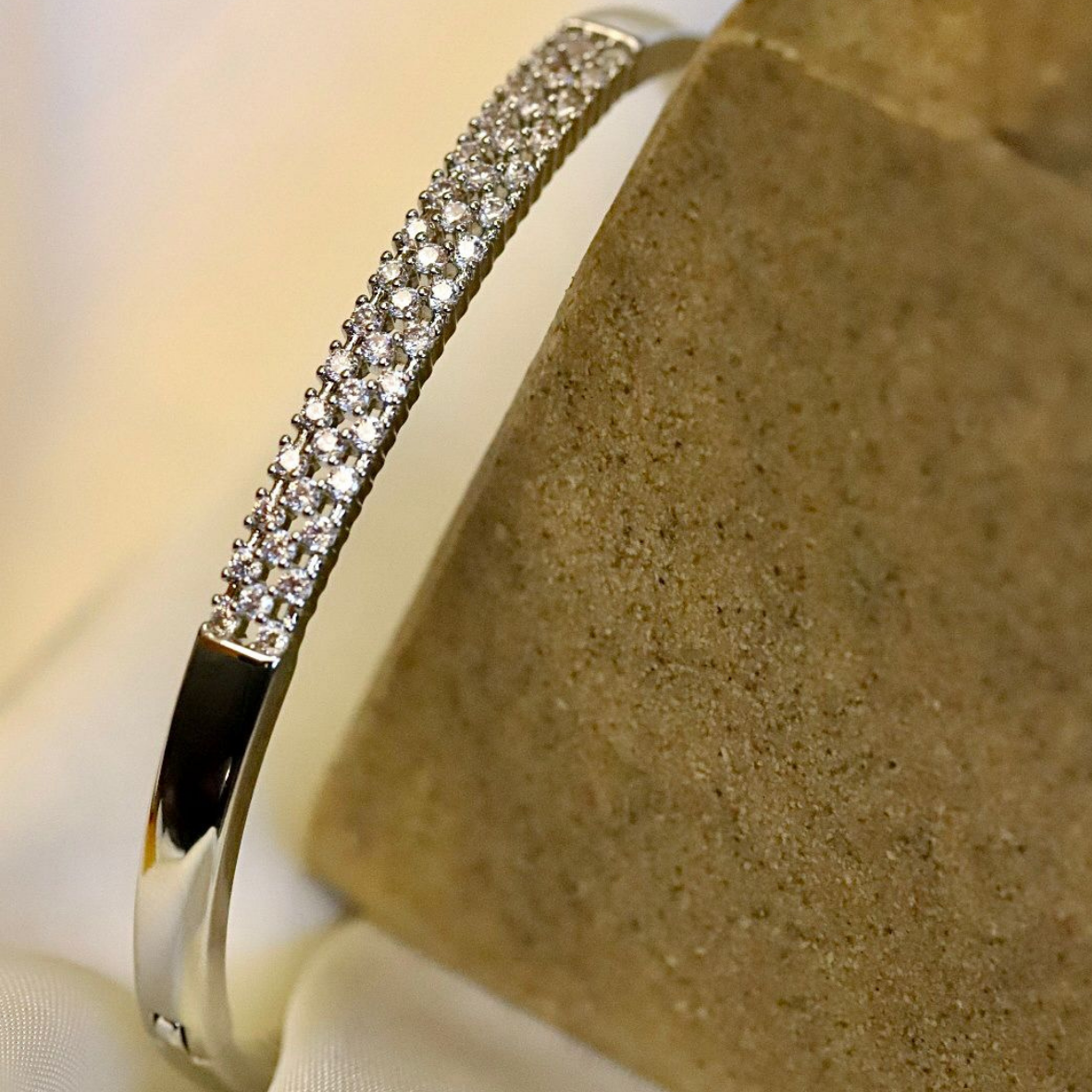 Moonveil Crystal Bangle