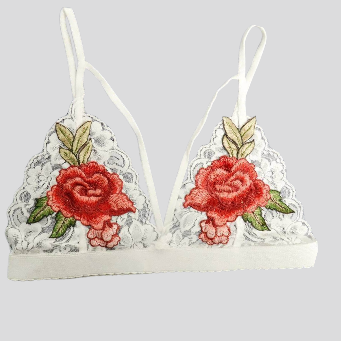 Rose Embraided Bralette Bra
