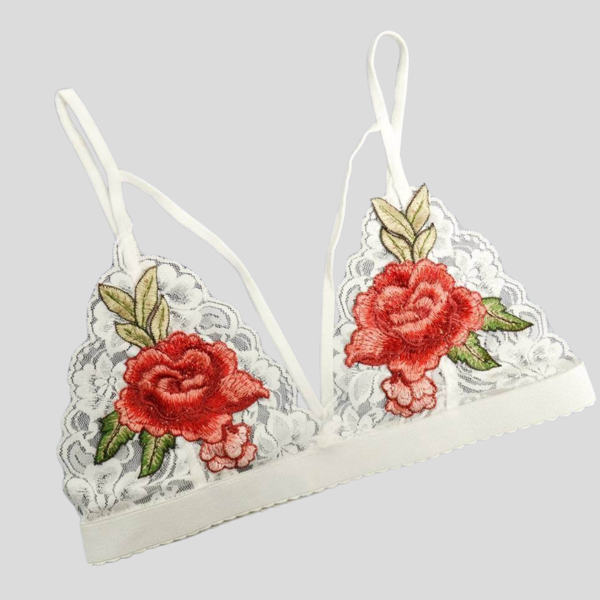 Rose Embraided Bralette Bra