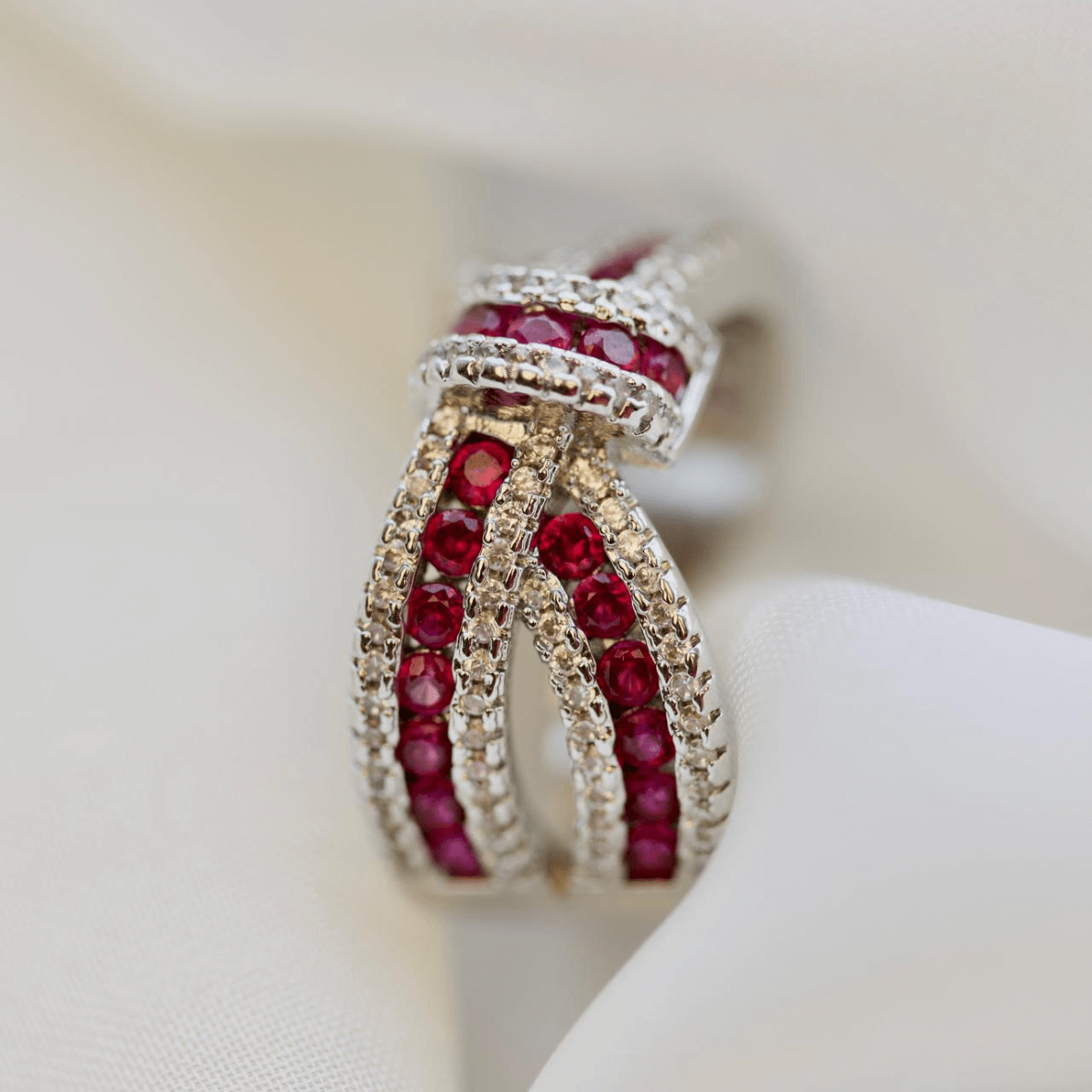 Bowknot Design Ruby Ring