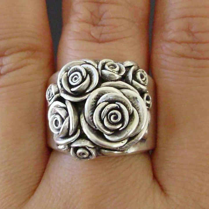 Rose Flower Ethnic Ring