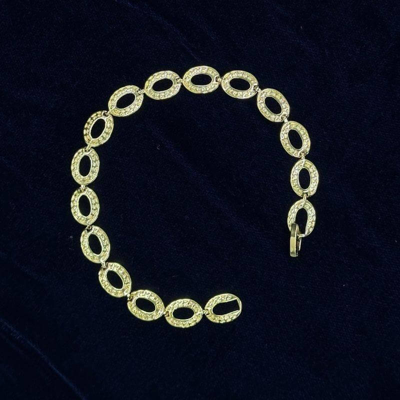 Round Cut 18k Gold Plated Bracelet