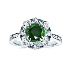 Round Sapphire Gemstone Ring