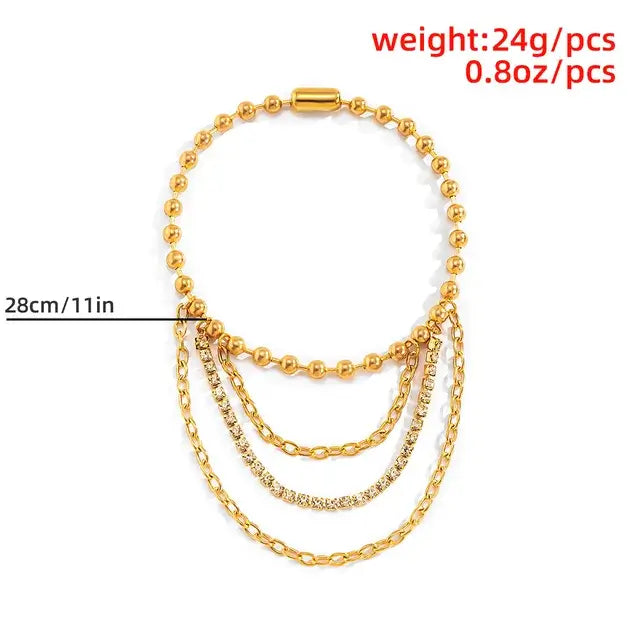 Multi Layers Chain Anklet style 2