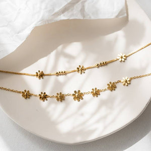 Simple Fresh Sweet Flowers Small Daisy Anklet for girls