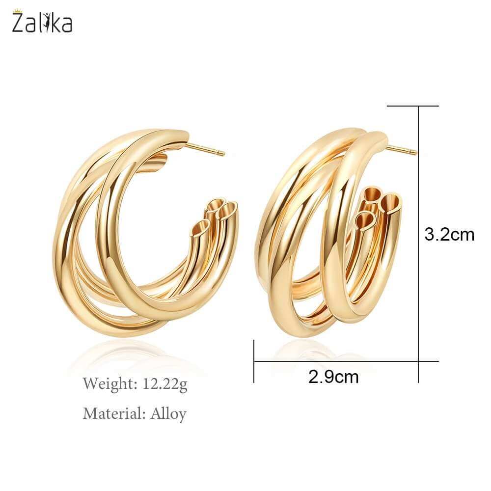 Simple Round Circle Earrings