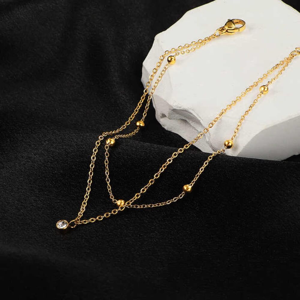 Zayna Double Layer Anklet
