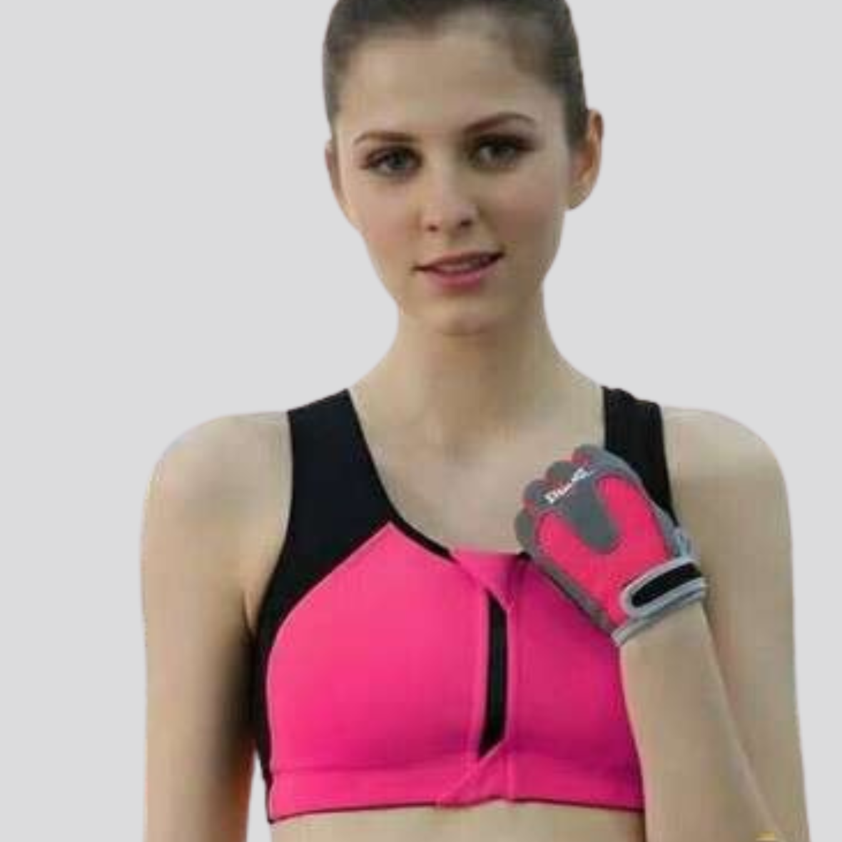 Fitness wear Front Zipper Yoga Bra - Fuchsia