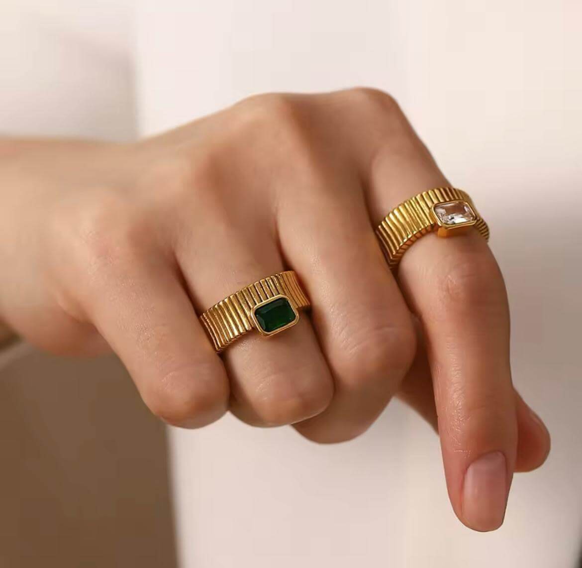 Lorelei Ribbed Dome Ring