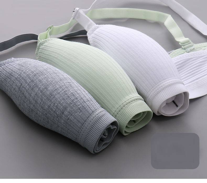 Cotton Bralette Seamless Bra - Dark Gray