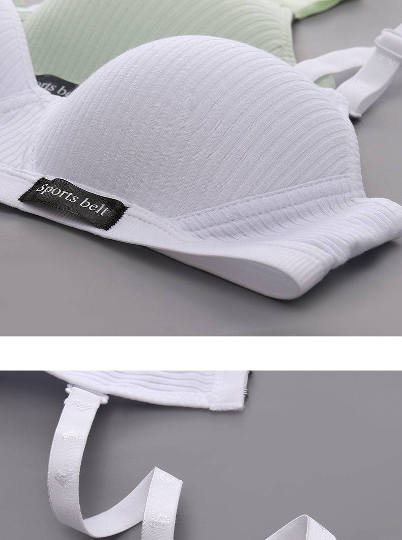 Cotton Bralette Seamless Bra - Green