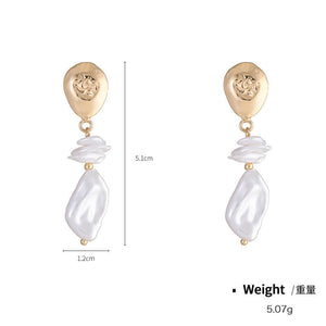 pearl dangle earrings