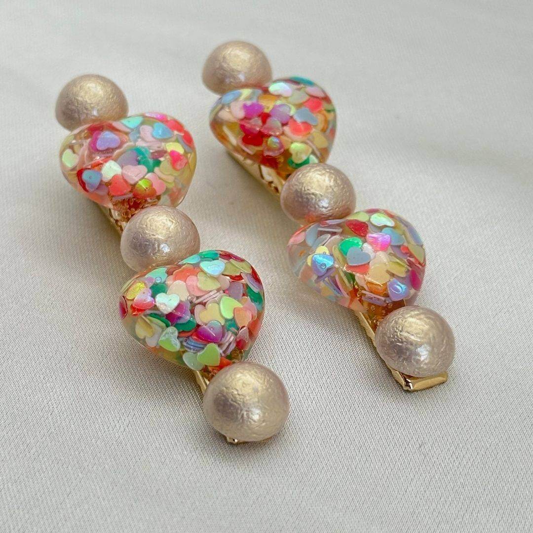 Heart Hair Pin Pack Of 2